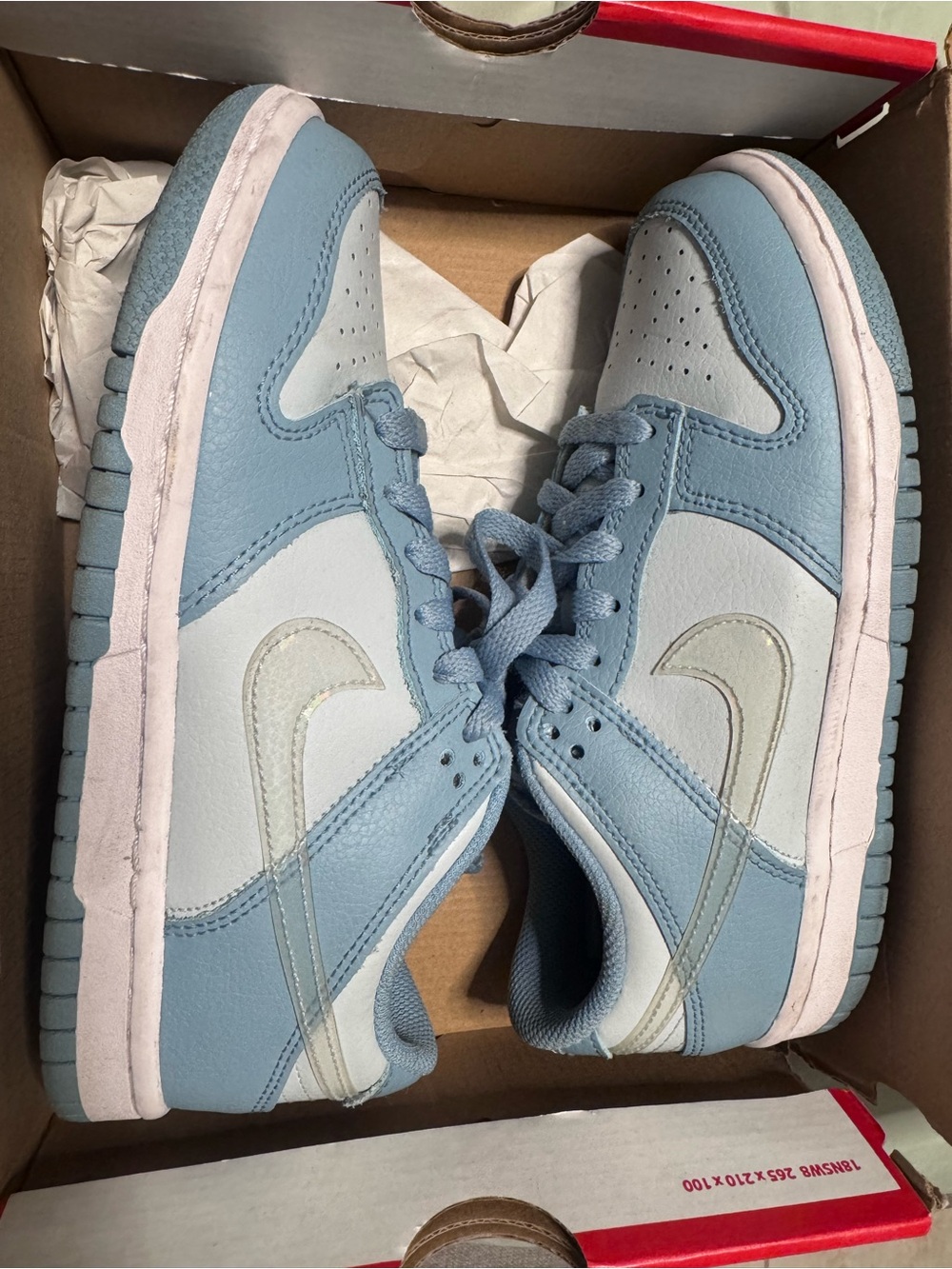 Kids Light Blue Low-Top Sneakers